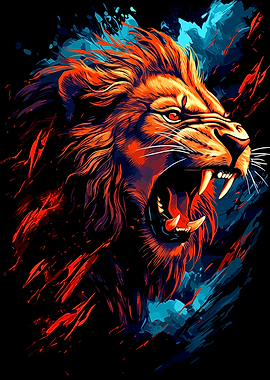 Roaring Lion Digital Art