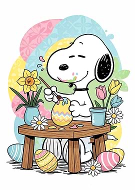 Snoopy Easter Egg Painting