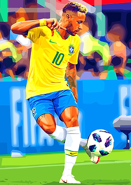 Neymar Soccer Player Digital Art