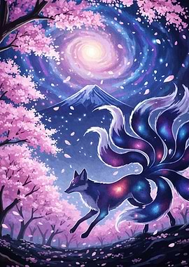 Nine-tailed Fox Cherry Blossom