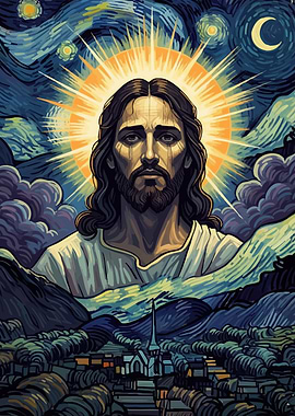 Jesus Christ Van Gogh Style