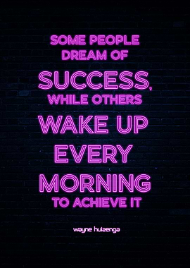 Motivational Neon Sign: Dream of Success