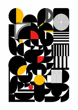 abstract geometric shape black