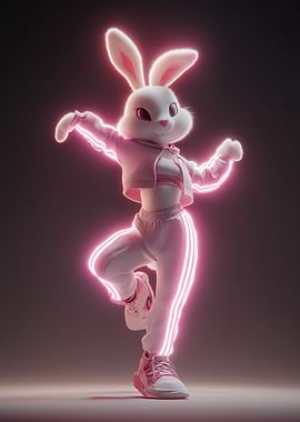 Neon Bunny Dancer