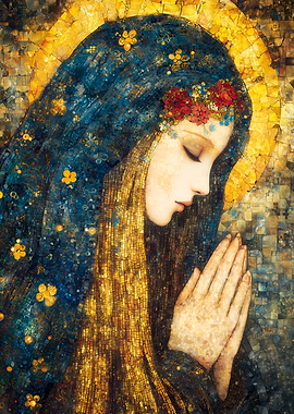 Mosaic Portrait of Virgin Mary