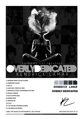 Kendrick Lamar - Overly Dedicated Album Art