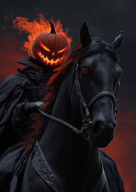 Headless Horseman on Black Horse