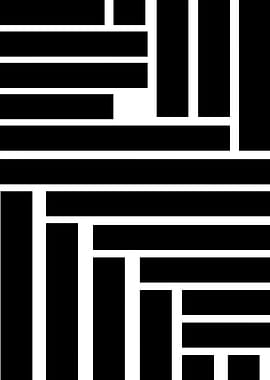 Abstract Black and White Geometric Pattern