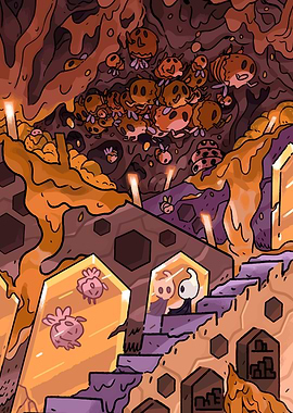 Hollow Knight Honeycomb Chamber Illustration