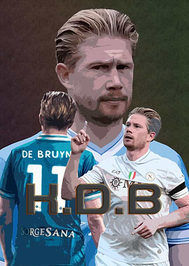 Kevin De Bruyne Football Illustration