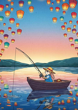 Rabbit Fishing Lanterns