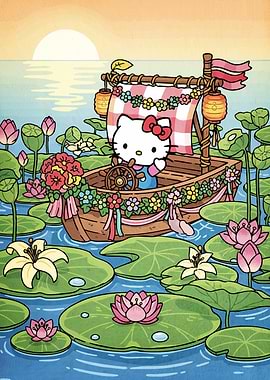 Hello Kitty Lily Pad Boat
