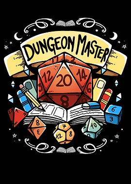 Dungeon Master D&D Dice Illustration