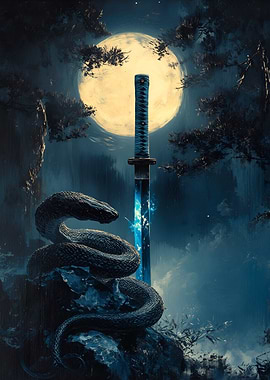 Snake, Sword, and Moonlight