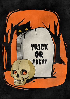 Halloween Trick or Treat Illustration