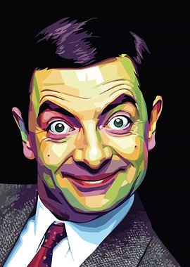 Mr. Bean Pop Art Portrait