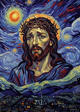 Jesus Christ Van Gogh Style