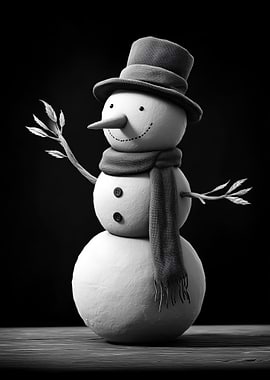 Monochrome Snowman