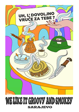 Groovy and Smokey Sarajevo Illustration