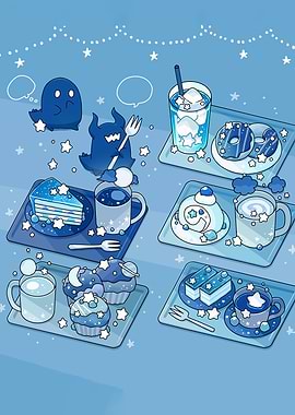 Blue Starry Dessert Fantasy