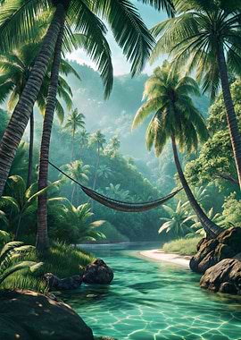 Tropical Hammock Paradise Sea Beach