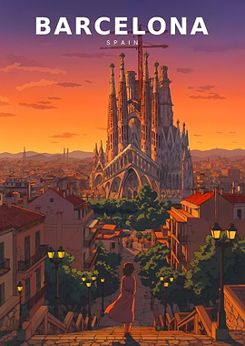 Neon Reverie Over Sacred Towers