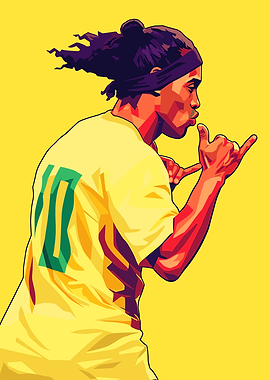 Ronaldinho Pop Art style