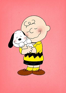 Charlie Brown and Snoopy Hugging