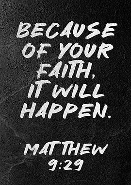 Faith Quote on Black Textured Background