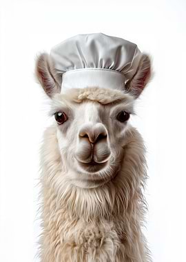 Llama Chef Portrait