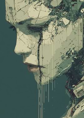 Synthetic Tears V1. - Broken Android Portrait
