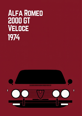 Alfa Romeo 2000 GT Veloce 1974 Poster