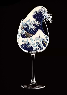 The Great Wave in a Wineglass