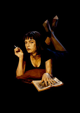 Mia Wallace Low Poly Art