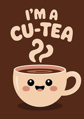 Cute Tea Cup Cartoon Pun