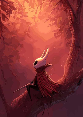 Hornet from Hollow Knight on Tree