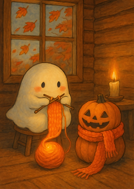 Cozy Halloween Ghost