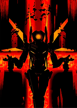Silhouette ULTRAKILL with Red Background