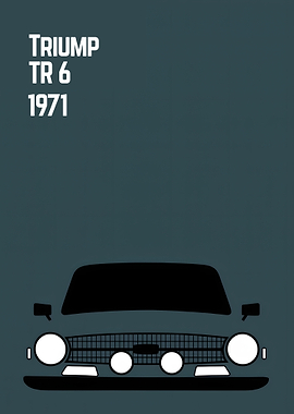 Triumph TR6 1971 Minimalist Car Poster