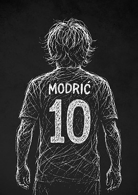 Luka Modrić Sketch Scribble Art