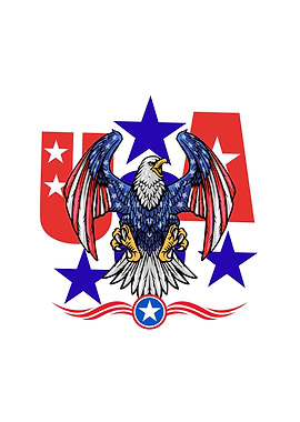 American Eagle with USA Stars