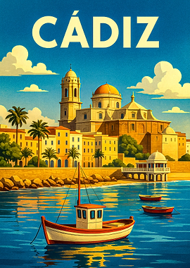 Cádiz Travel Poster