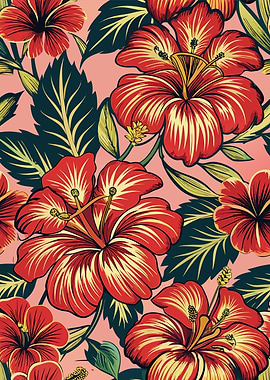 Hibiscus Floral Pattern