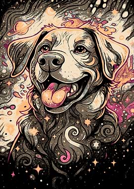 Cosmic Dog Portrait