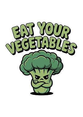 Eat Your Vegetables Broccoli Cartoon