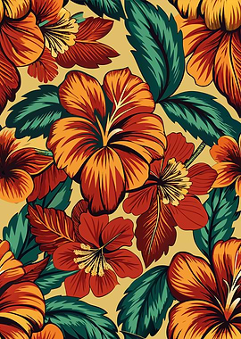 Hibiscus Floral Pattern