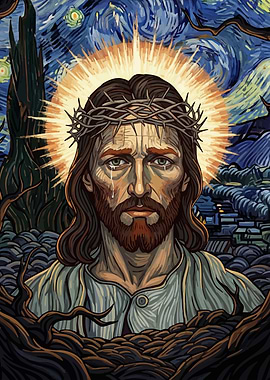 Jesus Christ Van Gogh Style