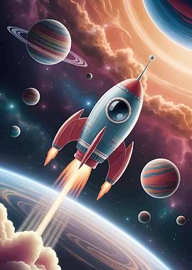 Rocket Launching Through Space