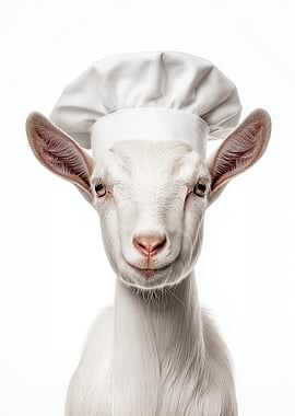 Goat Chef Portrait