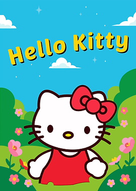 Hello Kitty in a Garden